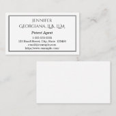 明白で、上品な特許代理人の名刺 名刺 (正面/裏面)