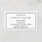 明白で、上品な特許代理人の名刺 名刺 (正面)