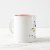 明白なあなた自身愛あなた自身はあなた自身で信じます ツートーンマグカップ (正面左)