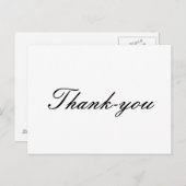 明白なありがとうの郵便はがき ポストカード (正面/裏面)