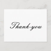 明白なありがとうの郵便はがき ポストカード (正面)