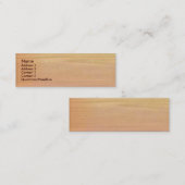 明白なかえでの木製の名刺 スキニー名刺 (正面/裏面)