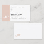 明白なアポイントメントのメモのモダンでエレガントなトレンディー 予約カード (正面/裏面)