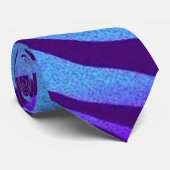 明白なインディゴのシマウマのプリントのタイ ネクタイ (ロール)