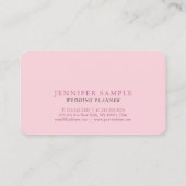 明白なウェディングプランナーのモダンな専門の花柄 名刺 (裏面)