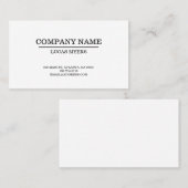 明白なタイプライターフォントの名刺 名刺 (正面/裏面)