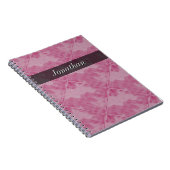 明白なタイルの陶磁器の表面のピンク文字 ノートブック (右側)