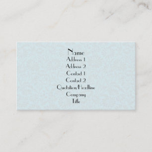 明白なダマスク織の花柄パターン 名刺