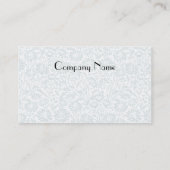 明白なダマスク織の花柄パターン 名刺 (裏面)