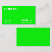 明白なネオン緑の美容師の名刺 名刺 (正面/裏面)