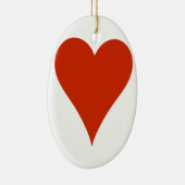 明白なハート セラミックオーナメント (右)