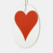 明白なハート セラミックオーナメント (左)