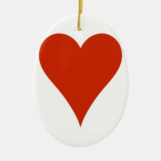 明白なハート セラミックオーナメント (正面)