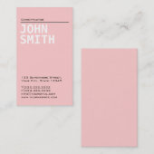 明白なピンクのカイロプラクターの名刺 名刺 (正面/裏面)