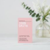 明白なピンクのカイロプラクターの名刺 名刺 (スタンド正面)