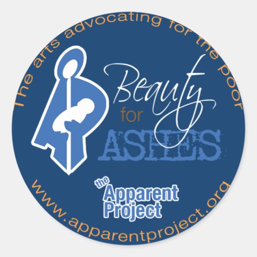 明白なプロジェクトのステッカー ラウンドシール (正面)