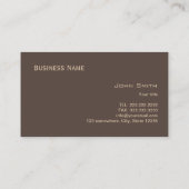 明白なヴィンテージの金ゴールドの馬の暗いタンの名刺 名刺 (裏面)