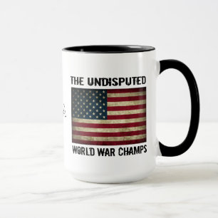 明白な世界大戦のチャンピオン-米国の旗 マグカップ