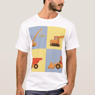 明白な交通機関の重い装置-およびシェブロン Tシャツ