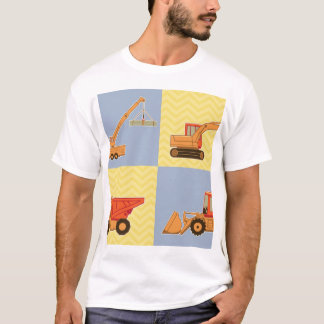 明白な交通機関の重い装置-およびシェブロン Tシャツ