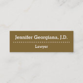 明白な及び専門弁護士の名刺 スキニー名刺 (正面)