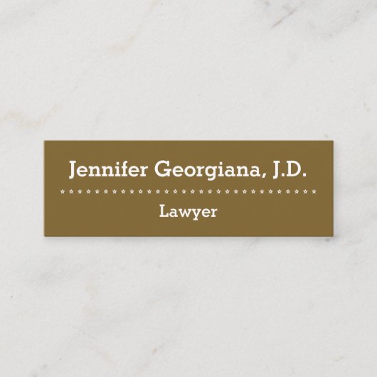 明白な及び専門弁護士の名刺 スキニー名刺 (正面)