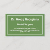 明白な口腔外科医の名刺 名刺 (正面)