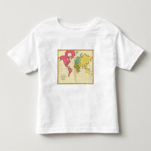 明白な地図の世界 トドラーTシャツ
