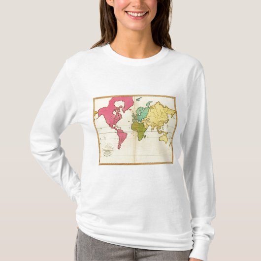 明白な地図の世界 Tシャツ (正面)