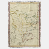 明白な地図アジア スローブランケット (正面縦)