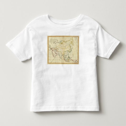 明白な地図アジア トドラーTシャツ (正面)