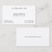 明白な専門のエレガントな弁護士の法律事務所 名刺 (正面/裏面)