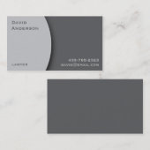 明白な灰色の専門の名刺 名刺 (正面/裏面)