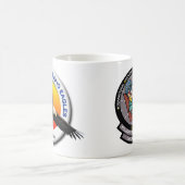 明白な白のVP-1及びIBNFEのロゴ15のozのマグ コーヒーマグカップ (中央)