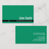 明白な緑の交通機関の仲介商の名刺 名刺 (正面/裏面)