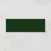 明白な緑の砂岩プロフィールカード スキニー名刺 (裏面)