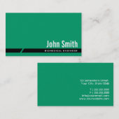明白な緑の黒のストライプの生物医学的な名刺 名刺 (正面/裏面)