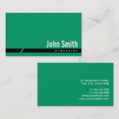 明白な緑の黒のストライプの衛生士の名刺 名刺 (正面/裏面)