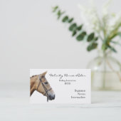 明白な背景の馬の頭部 名刺 (スタンド正面)