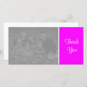 明白な色-ありがとう-マゼンタ サンキューカード (正面/裏面)