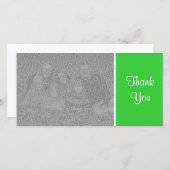 明白な色-ありがとう-春の緑 サンキューカード (正面/裏面)