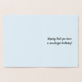 明白な金ゴールドホイルの第60誕生日の挨拶状 箔カード (内部)