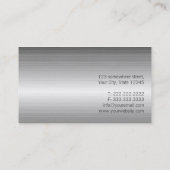 明白な金属のセメントの建築業者の名刺 名刺 (裏面)