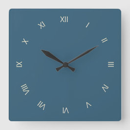 明白な鋼色 スクエア壁時計