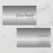 明白な鋼鉄金属の牧師の名刺 名刺 (正面/裏面)