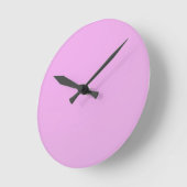 明白な陰のピンク: 書きますか、またはイメージを加えて下さい ラウンド壁時計 (傾斜)