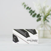 明白な音楽の先生のプロフェッショナルのシンプル 名刺 (スタンド正面)