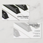 明白な音楽の先生のプロフェッショナルのシンプル 名刺 (正面/裏面)