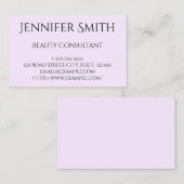 明白な、基本的な美しいコンサルタントの名刺 名刺 (正面/裏面)