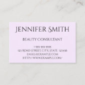 明白な、基本的な美しいコンサルタントの名刺 名刺 (正面)